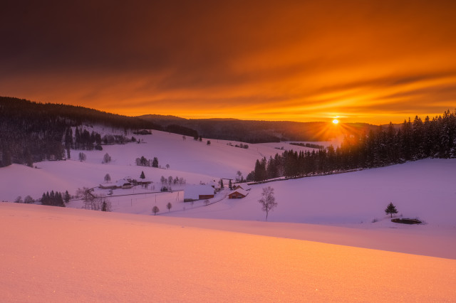 Sonnenaufgang über dem Langenordnachtal