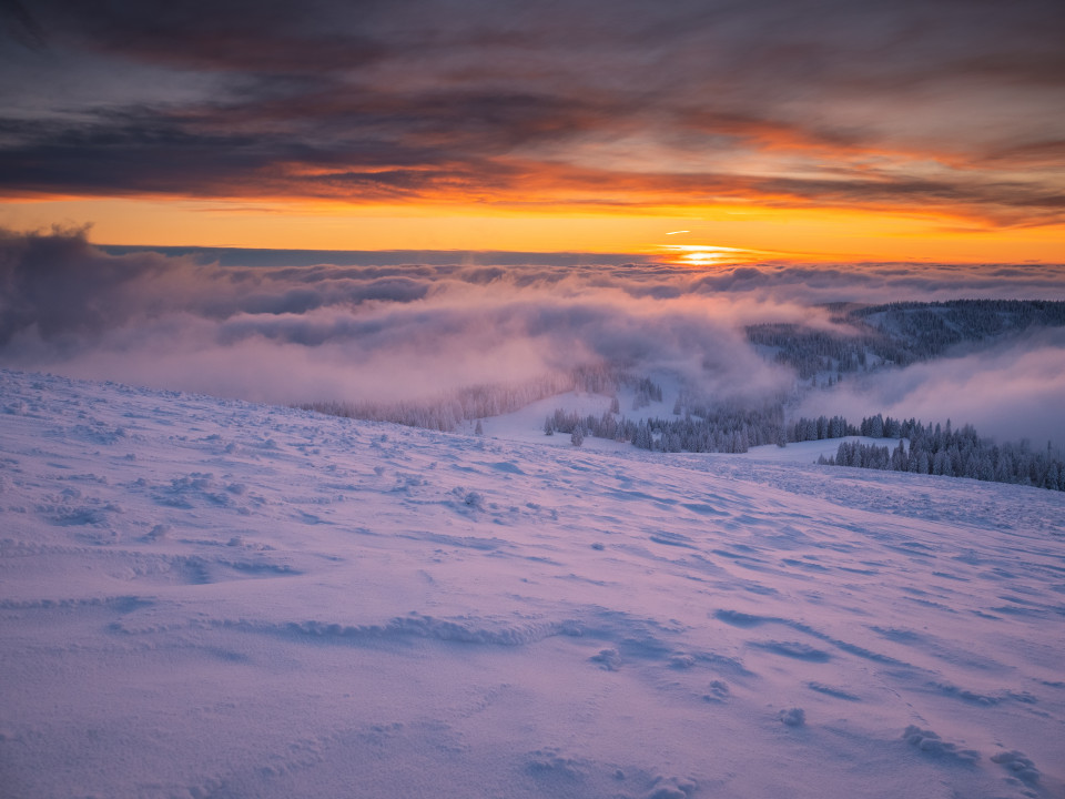 Winterabend auf dem Feldberg