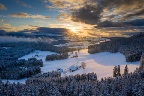 Winterabend bei Breitnau