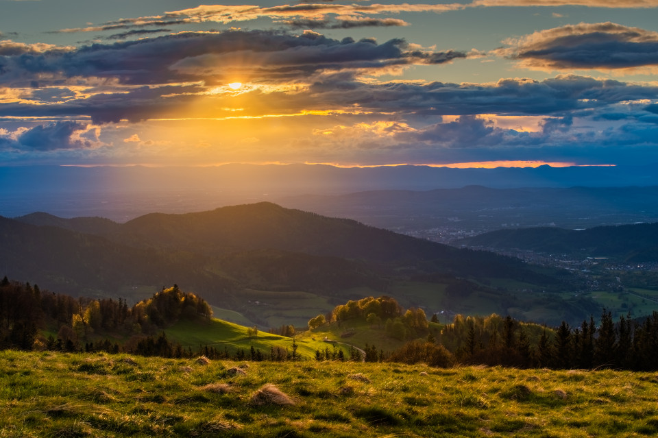 Sonnenuntergang auf dem Hinterwaldkopf