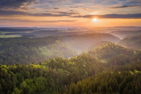 Sonnenaufgang über der Wutachschlucht