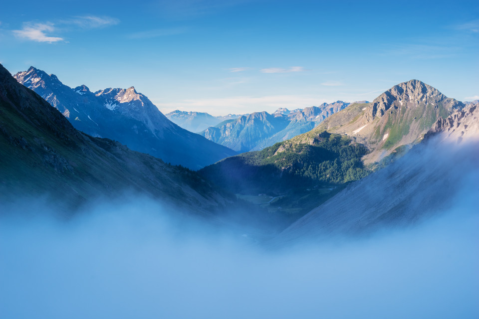 Berglandschaft über dem Valposchiavo