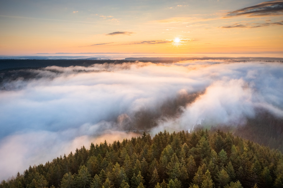 Sonnenaufgang über dem Bregtal