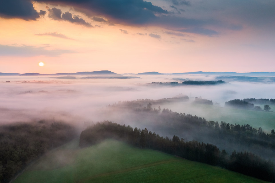 Frühnebel über Gauchachschlucht und Baar