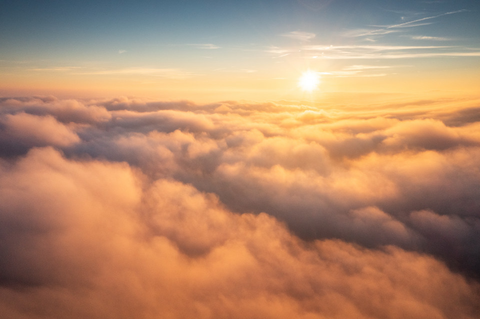 Hochnebel aus der Luft