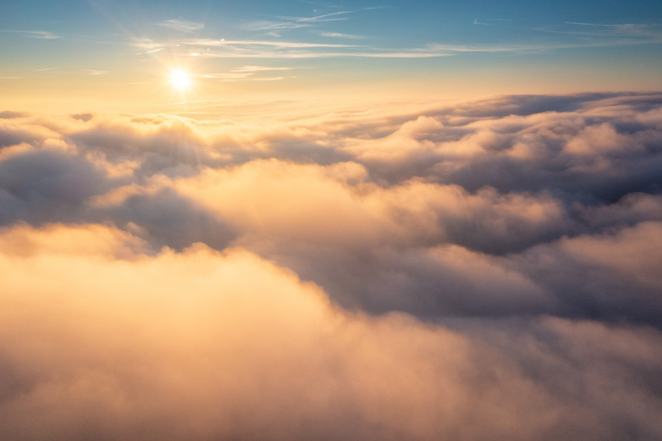 Hochnebel aus der Luft