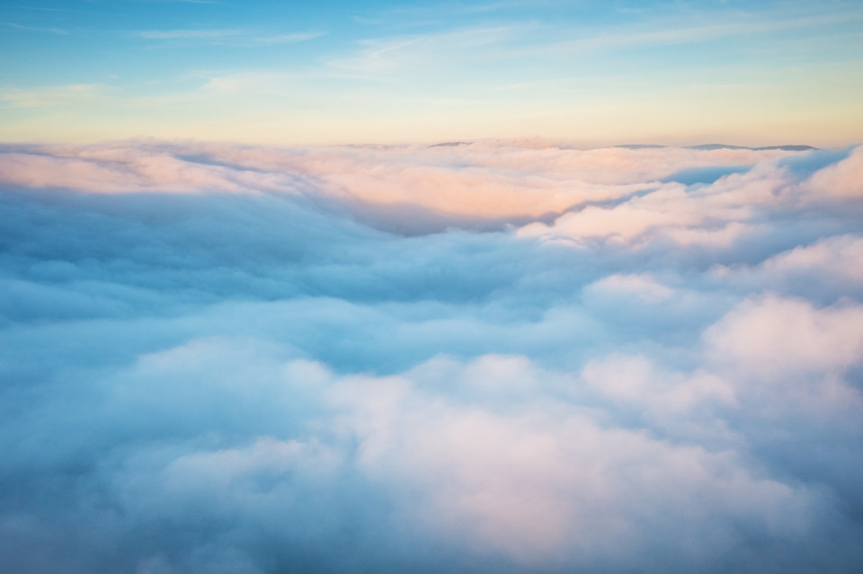 Hochnebel aus der Luft