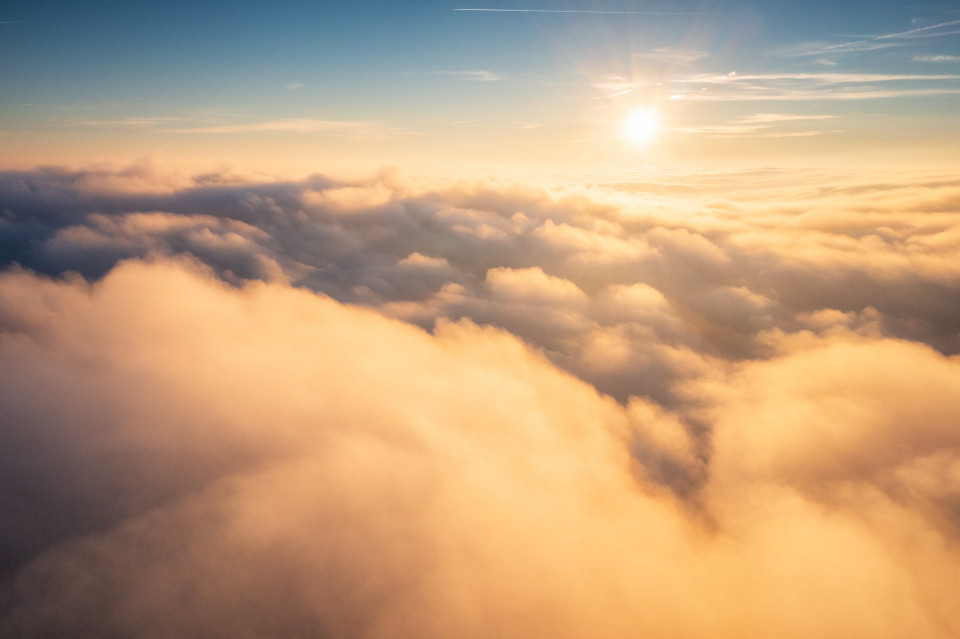 Hochnebel aus der Luft