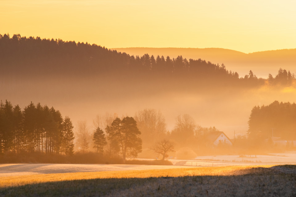 Morgenstimmung zwischen Hubertshofen und Bräunlingen