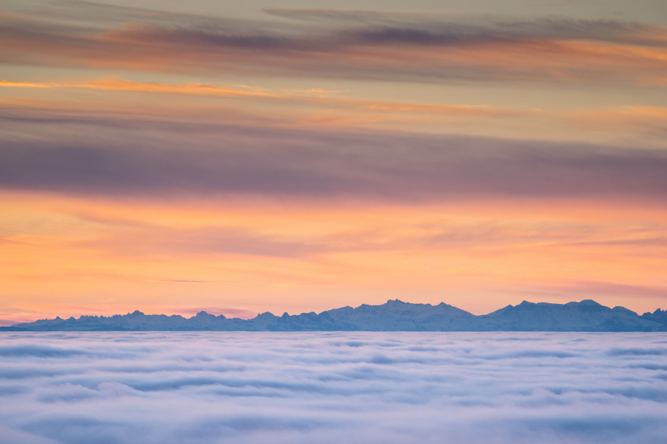 Nebelmeer unter dem Feldberg