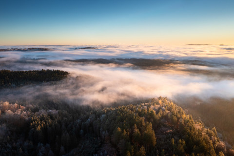 Nebelmeer über Steinatal und Bonndorf