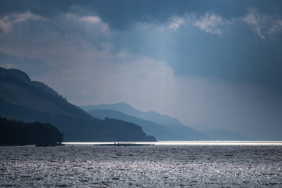 Blick auf Loch Ness von Dores Beach