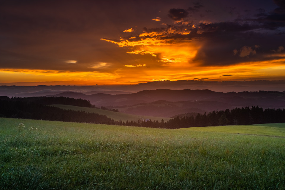 Abendrot am Fahrenberg