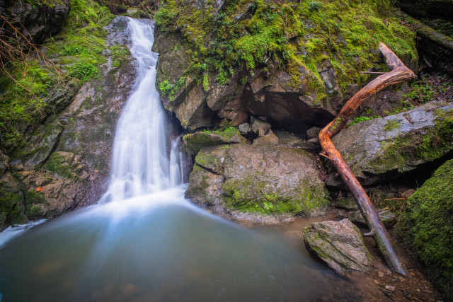 Mittlerer Wasserfall in der Lotenbachklamm