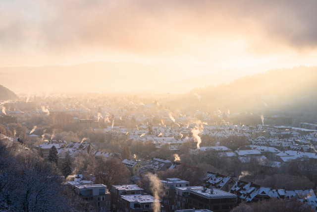 Wintermorgen über Freiburg