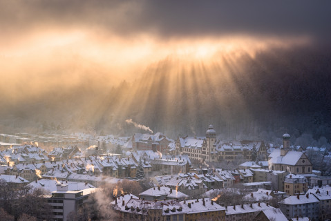 Wintermorgen über Freiburg