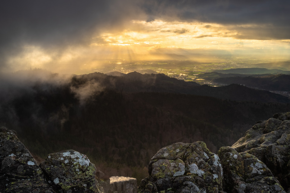 Abendstimmung auf dem Großen Kandelfelsen