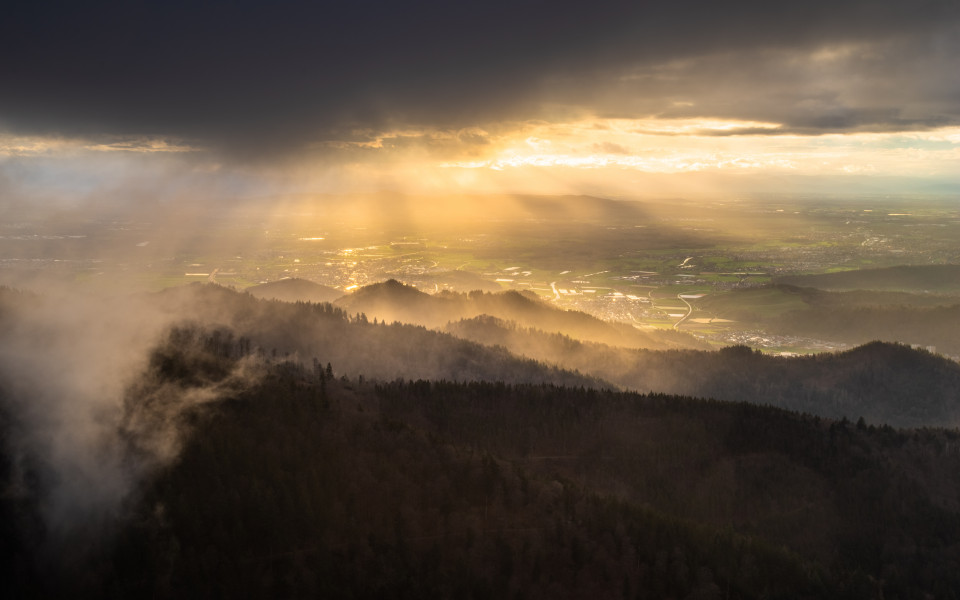 Abendstimmung auf dem Großen Kandelfelsen