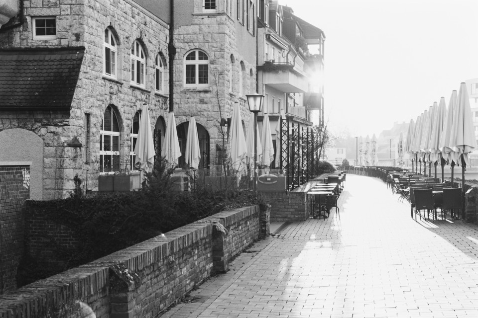 Ulm, Restaurant an der Stadtmauer