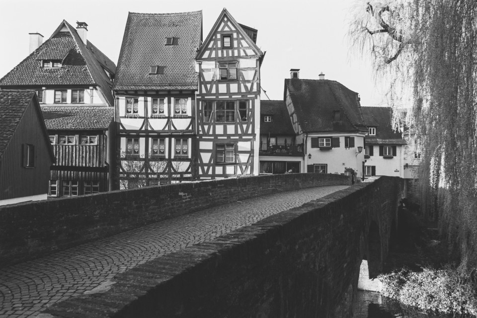 Ulm, Blaubrücke im Fischerviertel