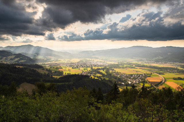 Aussicht über das Dreisamtal vom Frauensteigfelsen