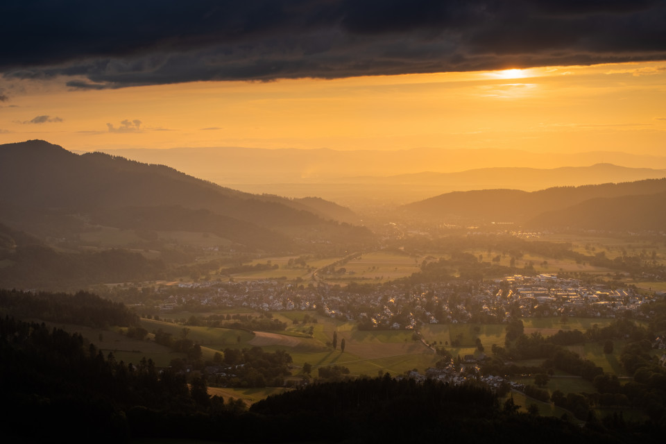 Aussicht über das Dreisamtal vom Frauensteigfelsen