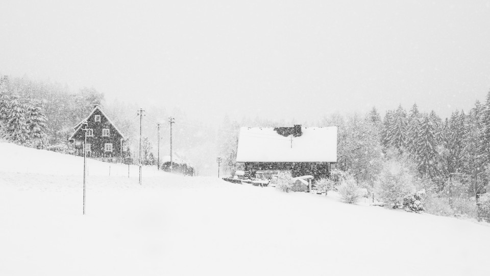 Schneefall bei Hinterzarten