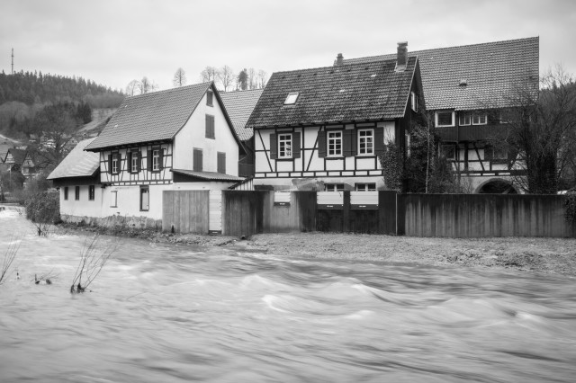 Schiltach bei Hochwasser