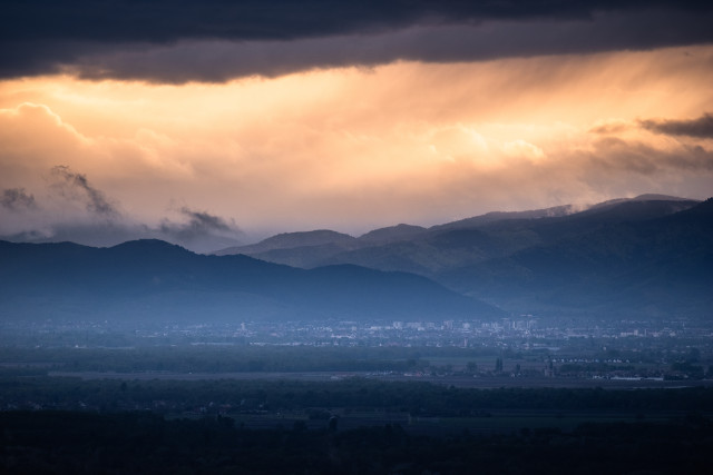 Vogesenblick bei Schauerwetter