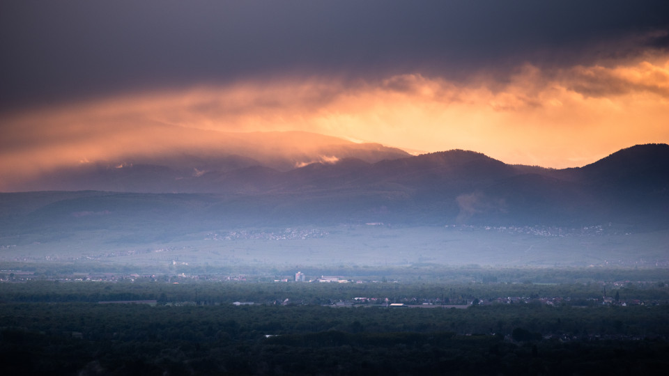 Vogesenblick bei Schauerwetter