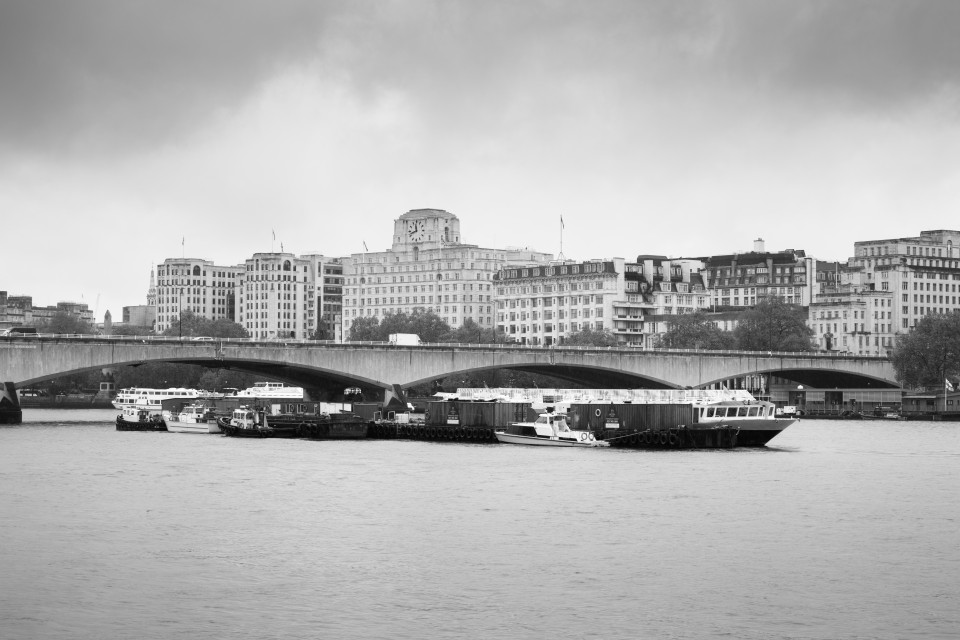 London an einem Regentag