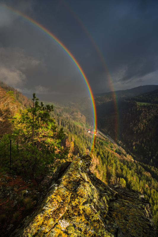 Regenbogen über dem Höllental